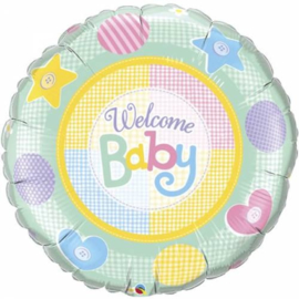Folieballon Welcome Baby Jongen / Meisje 91 cm