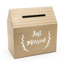 Enveloppendoos Just Married kraft