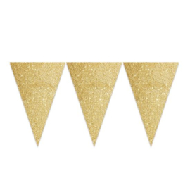 Vlaggenlijn glitter goud (6m)