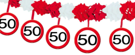 50 Jaar Verkeersbord Slinger met Onderhanger