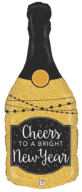 Folieballon New Year Cheers Champagne Bottle - 91cm