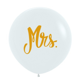 Bruiloft Gouden Mrs Reuze Ballon - 61 cm