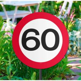 60 Jaar Verkeersbord Tuinbord