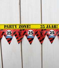 25 Jaar Afzetlint - Party Tape 12 meter