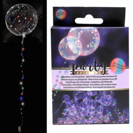 Folieballon met gekleurde LED slinger