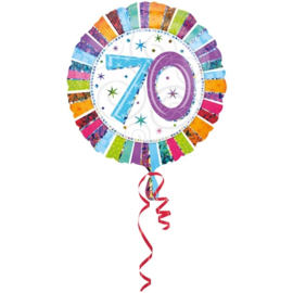 Folieballon 70 Jaar Metallic - 45 cm