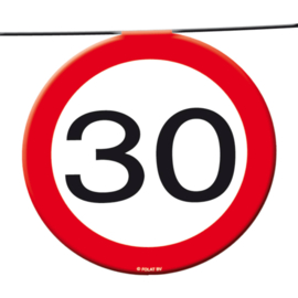 30 jaar Verkeersbord Slinger - 12 meter