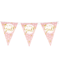 Party Flags foil - It's a girl!