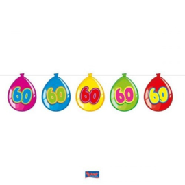 60 Jaar Birthday Ballonnen Slinger - 10 meter