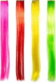 Hair extension neon kleur assorti