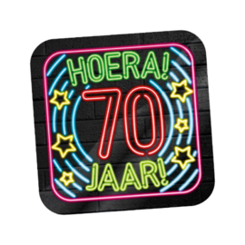 Huldeschild Neon 70 jaar