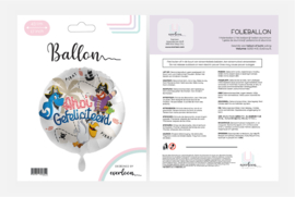 Folieballon Ahoi Gefeliciteerd  - 45 cm