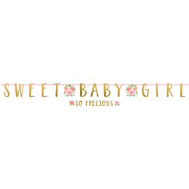 Set van 2 Letterbanners Sweet Baby Girl