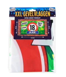 Gevel vlag - 18 Jaar - 90 x 150 cm