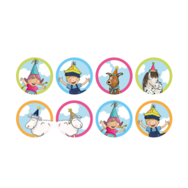 Uitdeelzakjes Fien & Teun met stickers (FSC, 8st, 20x13cm)