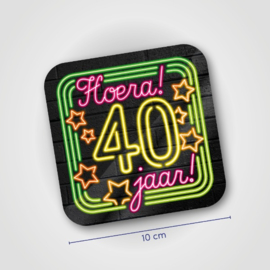 Neon onderzetters - 40 jaar