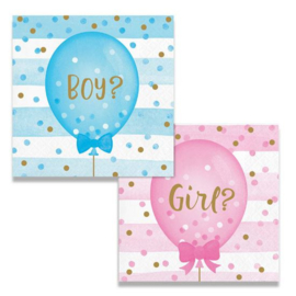 Luxe Servetten gender reveal 25 cm