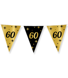 Classy Party flags foil 60 jaar - 10 meter