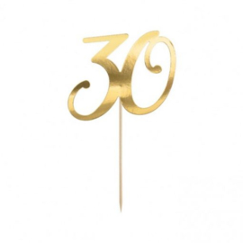Cake Topper – 30 – Goud