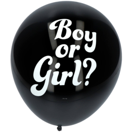 Gender Reveal Ballon Jongen met Blauwe Confetti 41cm - 3 stuks