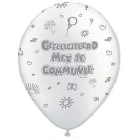 Communie Ballonnen Parelwit - 30cm