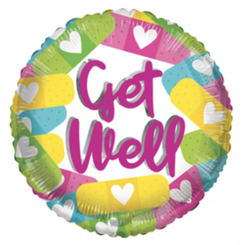 Folieballon Get Well - 45 cm