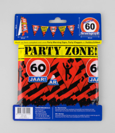 60 Jaar Afzetlint  - Party Tape 12 meter