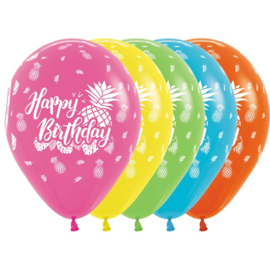 Ballonnen Happy Birthday Tropical (1st)