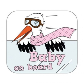 Raamsticker Meisje Baby on board