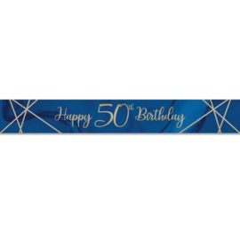 Banner Navy & Gold '50' (274cm)