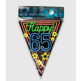 Vlaggenlijn Neon Happy 65 jaar