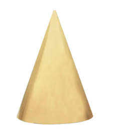 Hoedjes Festive Gold Glitter - 6 stuks