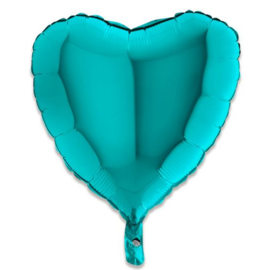 Folieballon hart tiffany - 46 cm