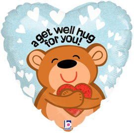 Folieballon 'a get well hug for you' - 45 cm