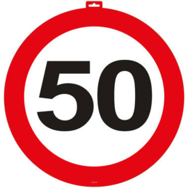 50 Jaar Verkeersbord Deurbord - 47cm