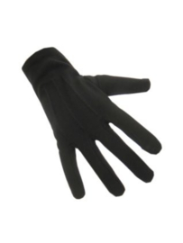 Handschoenen katoen kort zwart luxe (Piet) maat S
