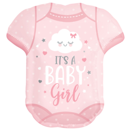 Folieballon Geboorte Baby Body it’s a Girl - 60 cm