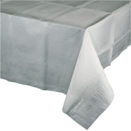 Tafelkleed papier shimmer silver (137x274cm)