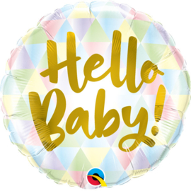 Folieballon Hello Baby Pastel Triangles - 46 cm