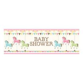 Banner Baby Shower carousel 51x152cm