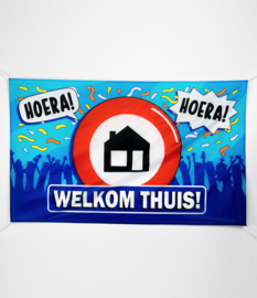 Gevel vlag - Welkom thuis - 90 x 150 cm