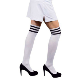 Kousen Cheerleader Dames Polyester Wit/Zwart One-Size