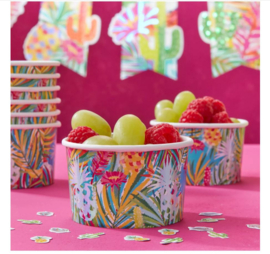 Party Cups iriserend cactus en palmboom 8 stuks
