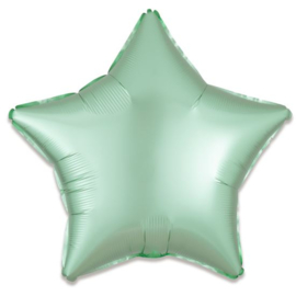 Folieballon ster satin mintgroen - 43 cm