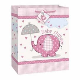 Baby Shower Olifant Tas Pink