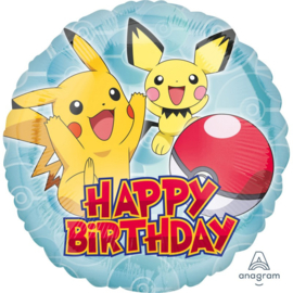 Folieballon Happy Birthday Pokémon - 45 cm
