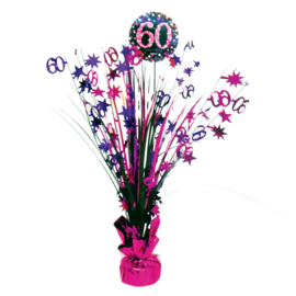 Roze Feest 60 Jaar Tafeldecoratie - 46cm