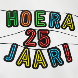 Neon slinger - Hoera 25 jaar!