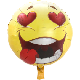 Folieballon Verliefde Emoticon - 43 cm