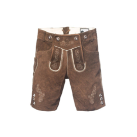 Lederhose Ralf Kort Donkerbruin